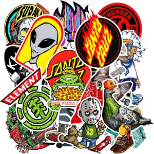 100 PCS Cool Stickers Pack,Vinyl Waterproof Stickers for Water Bottles Skateboard Laptop Luggage Computer Bike Phone, Stickers for Adults