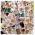 Cat Meme Stickers, Funny Cat Stickers for Journaling Adults Kawaii,Cute Waterproof Vinyl Sticker for Water Bottles Laptops 50Pcs