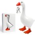 Desk Goose 7 Inches – Magnetic Goose Key Holder for Desktop, Cute Resin Goose Figurine with Strong Magnet Beak, Funny Animal Desk Ornament & Mini Desk Goose for Office & Home
