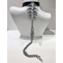 Vertebrae Necklace Gold Metal Chain Gothic Punk Cosplay Back Jewelry Dark Subculture Accessory for Women Men Unisex
