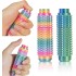 SnapMorph3.0 Little Ouchies Fidget Toys - 3-in-1 Pain Stim Toy with Spinning & Press Buttons for Anxiety Relief, Stress and Pain Relief Stimulation for Adults and Teens,2PCS Green+Colorful