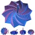 3D Printed Expanded Sensory Fidget Star,with Handles(Purple-Blue,25rings) | Stress-Relief Spinning Tower Toy,Sensory Toys for Adults & Teens,Honeycomb Whirling Spiral Design for ADHD & Stress Relief
