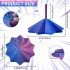 3D Printed Expanded Sensory Fidget Star,with Handles(Purple-Blue,25rings) | Stress-Relief Spinning Tower Toy,Sensory Toys for Adults & Teens,Honeycomb Whirling Spiral Design for ADHD & Stress Relief