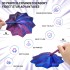 3D Printed Expanded Sensory Fidget Star,with Handles(Purple-Blue,25rings) | Stress-Relief Spinning Tower Toy,Sensory Toys for Adults & Teens,Honeycomb Whirling Spiral Design for ADHD & Stress Relief