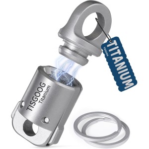 Titanium Quick Release Keychain, Detachable Magnetic Key Holder, 360°Rotatable, 88LB Load Capacity