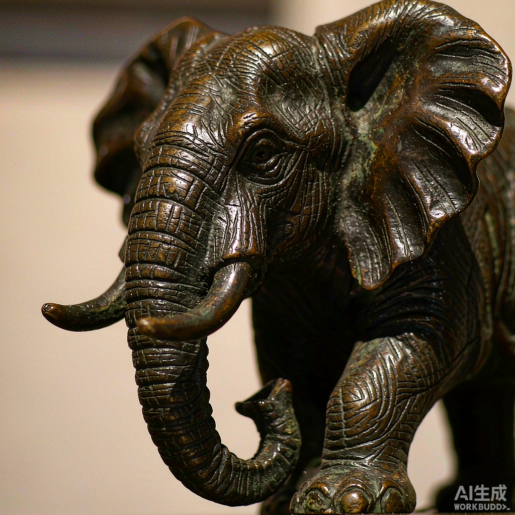 Bronze Elephant Figurine - Image 2