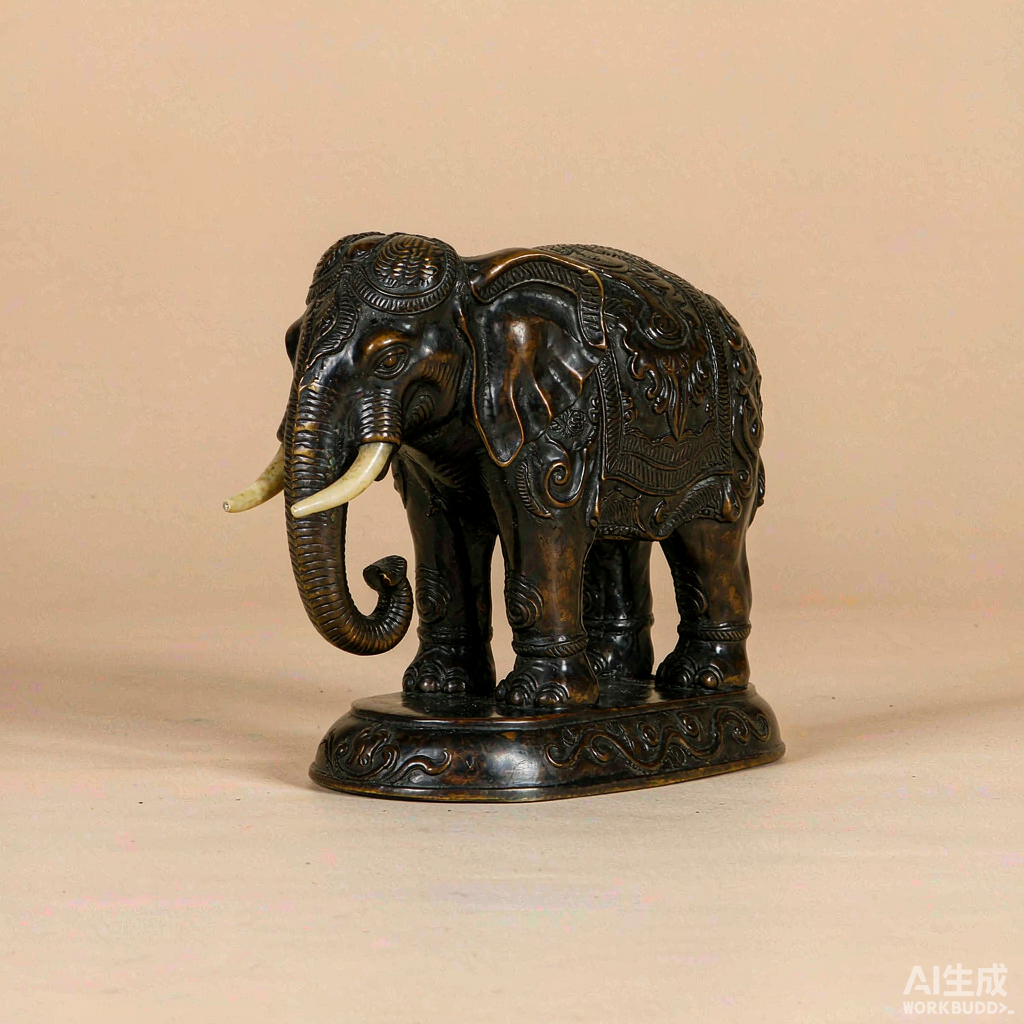 Bronze Elephant Figurine