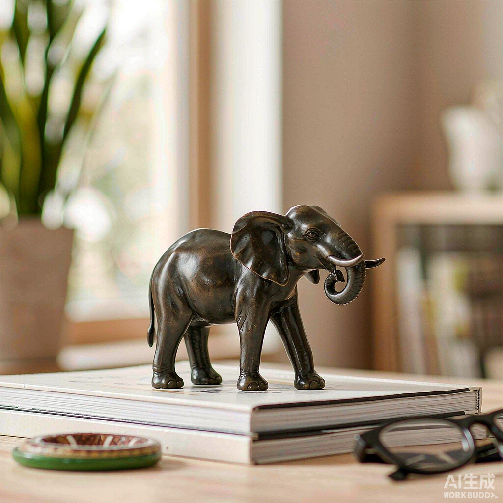 Bronze Elephant Figurine - Image 3
