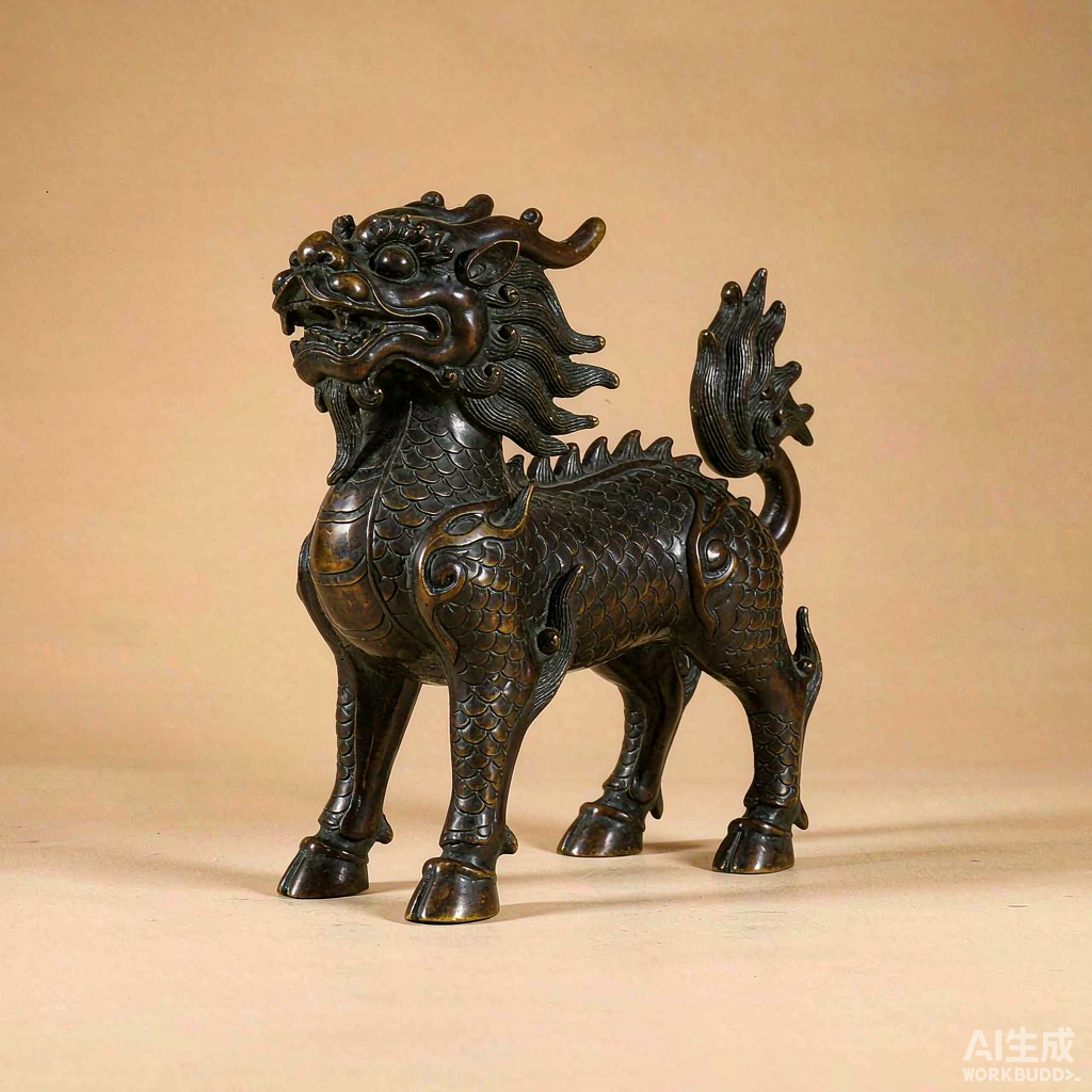 Bronze Qilin Figurine
