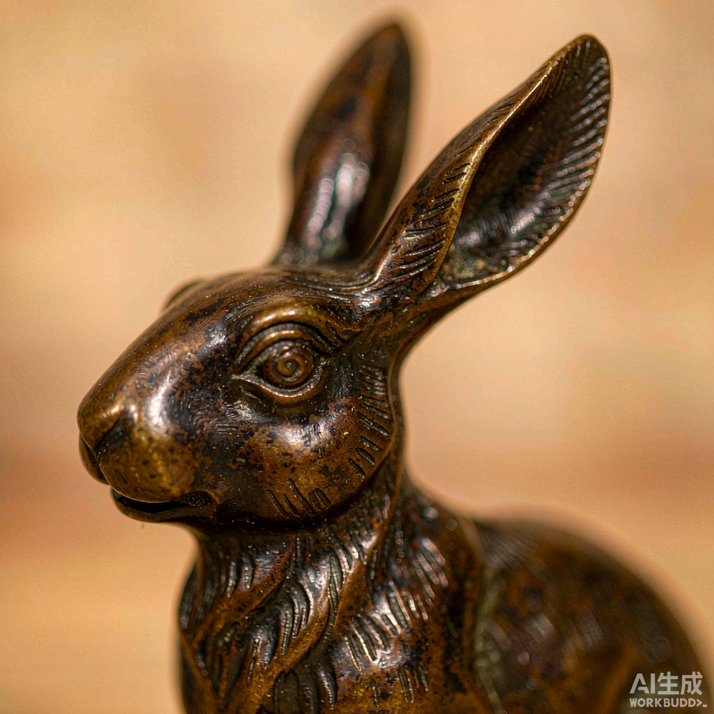 Bronze Rabbit Figurine - Image 2