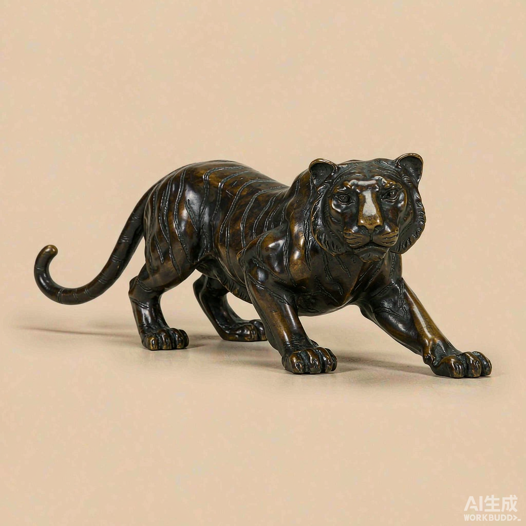 Bronze Tiger Figurine