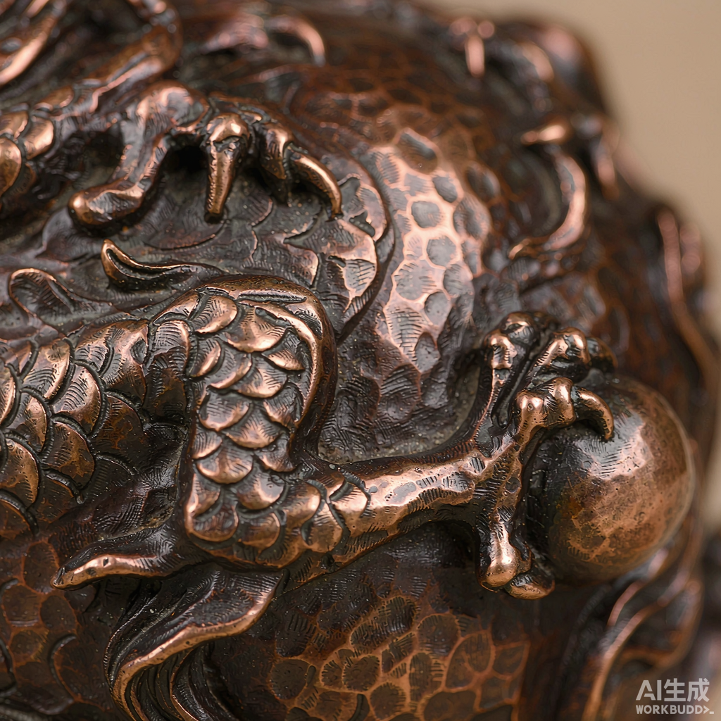 Copper Dragon Relief Wall Panel - Image 2