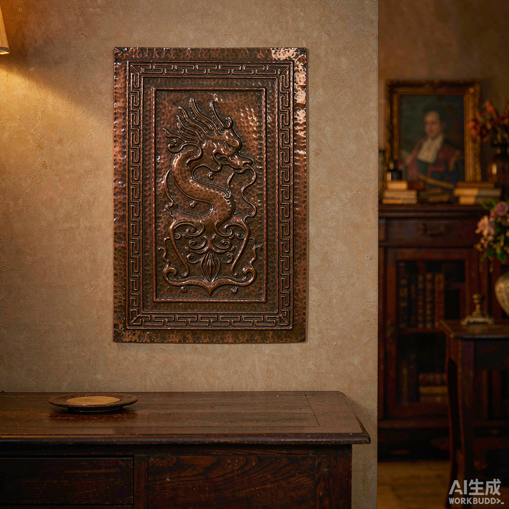 Copper Dragon Relief Wall Panel - Image 3