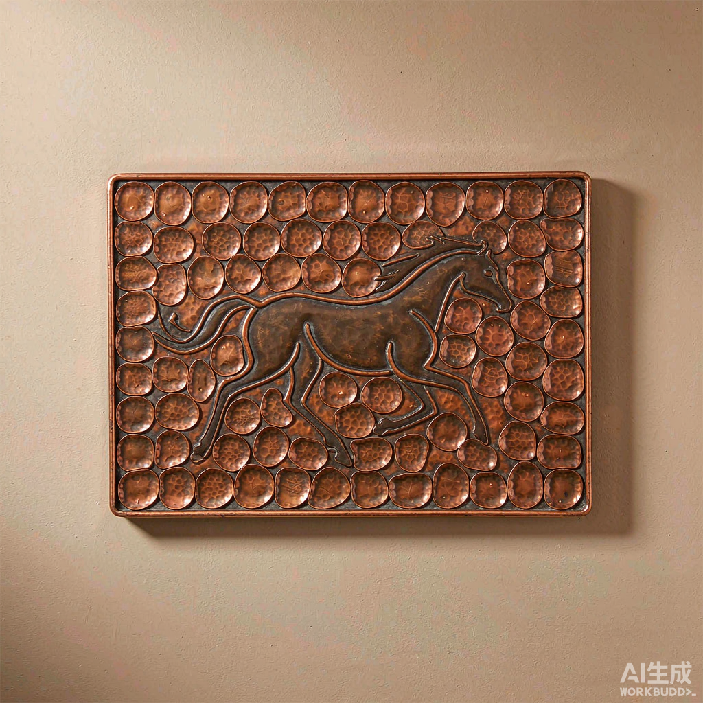 Copper Galloping Horse Wall Art