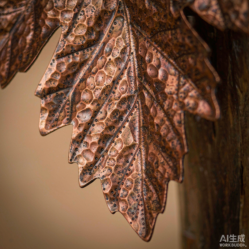 Copper Leaf Trio Wall Decor - Image 2