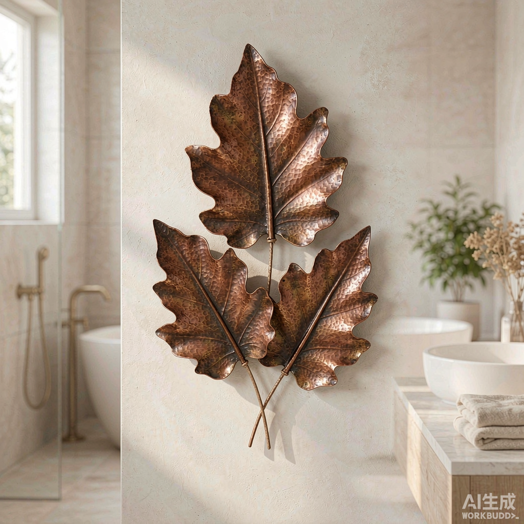 Copper Leaf Trio Wall Decor - Image 3