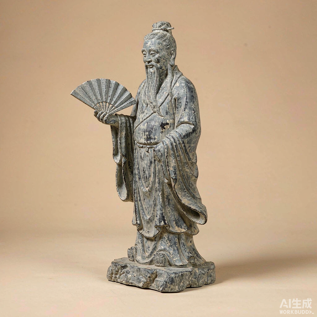 Distressed Stone Immortal Figurine