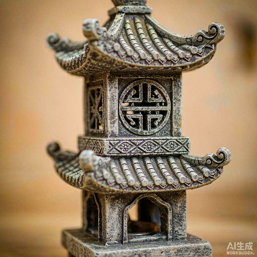 Mini Stone Pagoda Lantern for Garden - Image 2