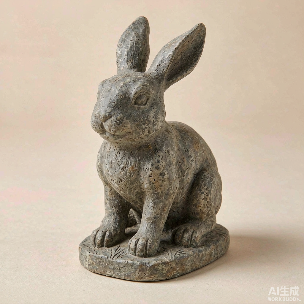 Mini Stone Rabbit Garden Statue