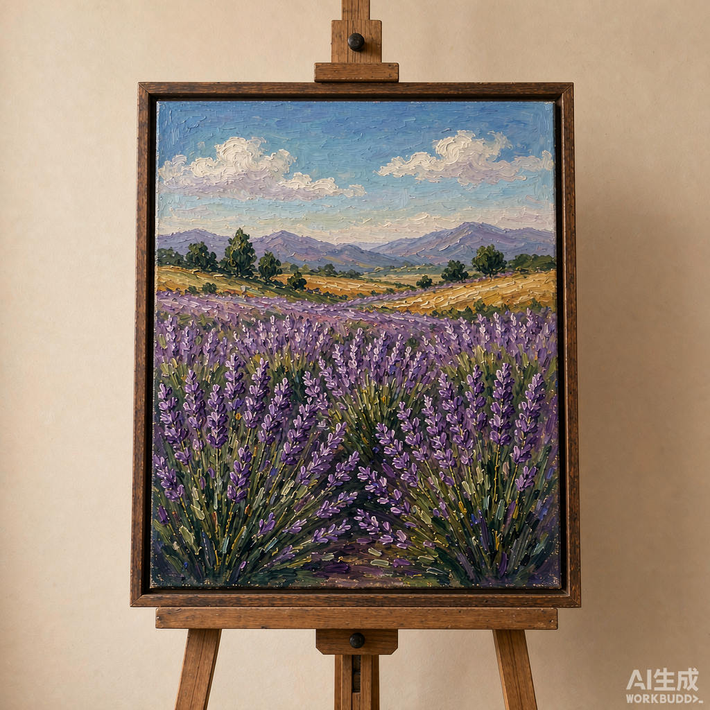 Lavender Fields Oil Painting