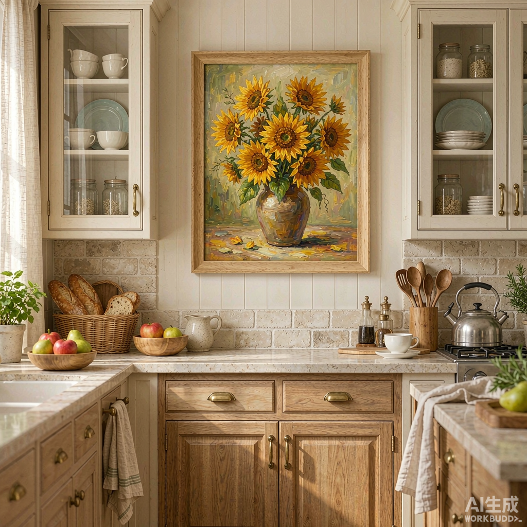 Sunflowers Oil Painting, Impasto - Image 3