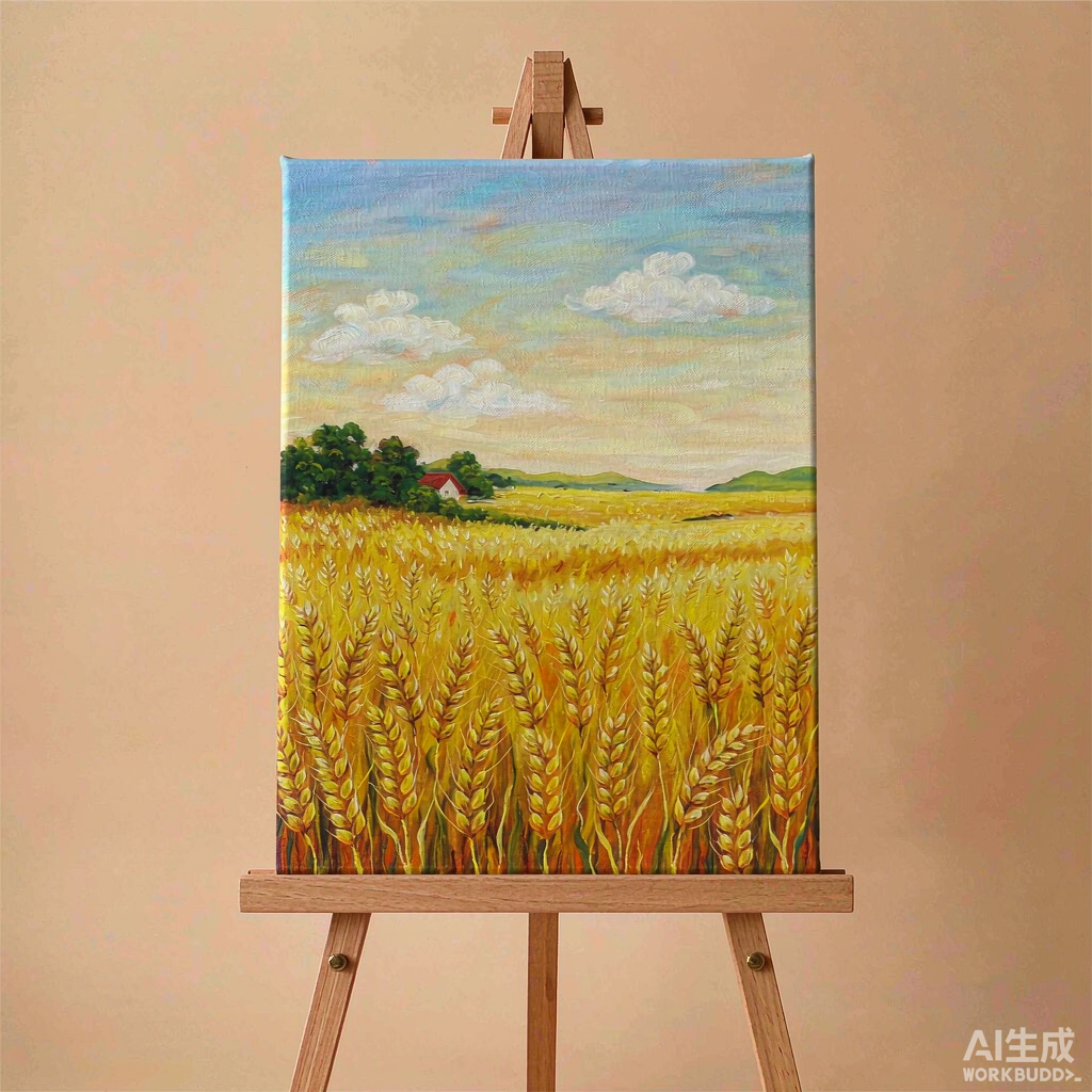 Golden Wheat Field Oil Painting