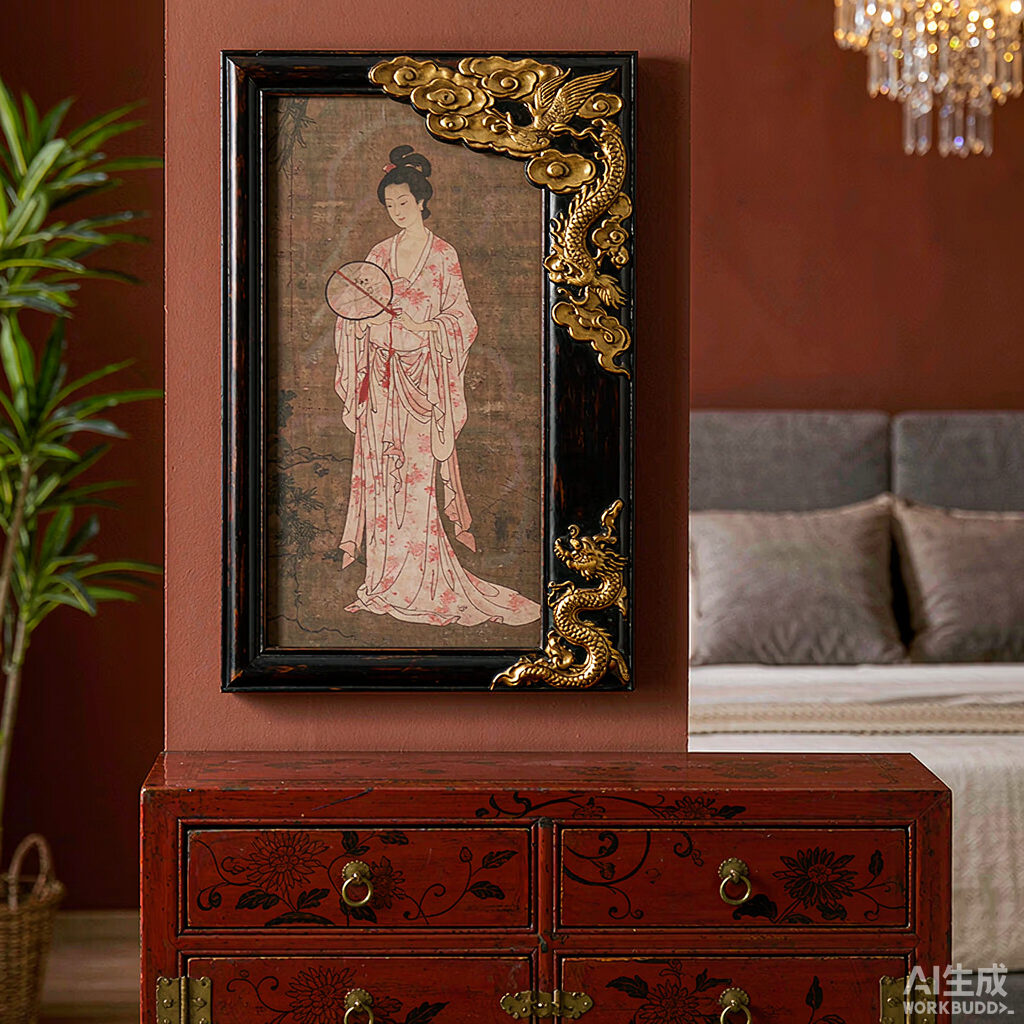 Woman in Traditional Dress Figure Study Oil Painting - Image 3