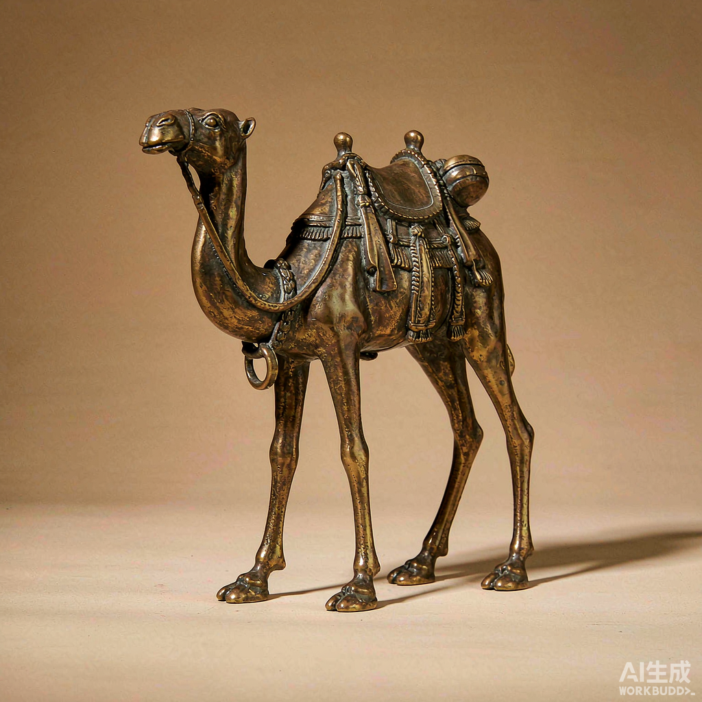 Patina Brass Camel Figurine