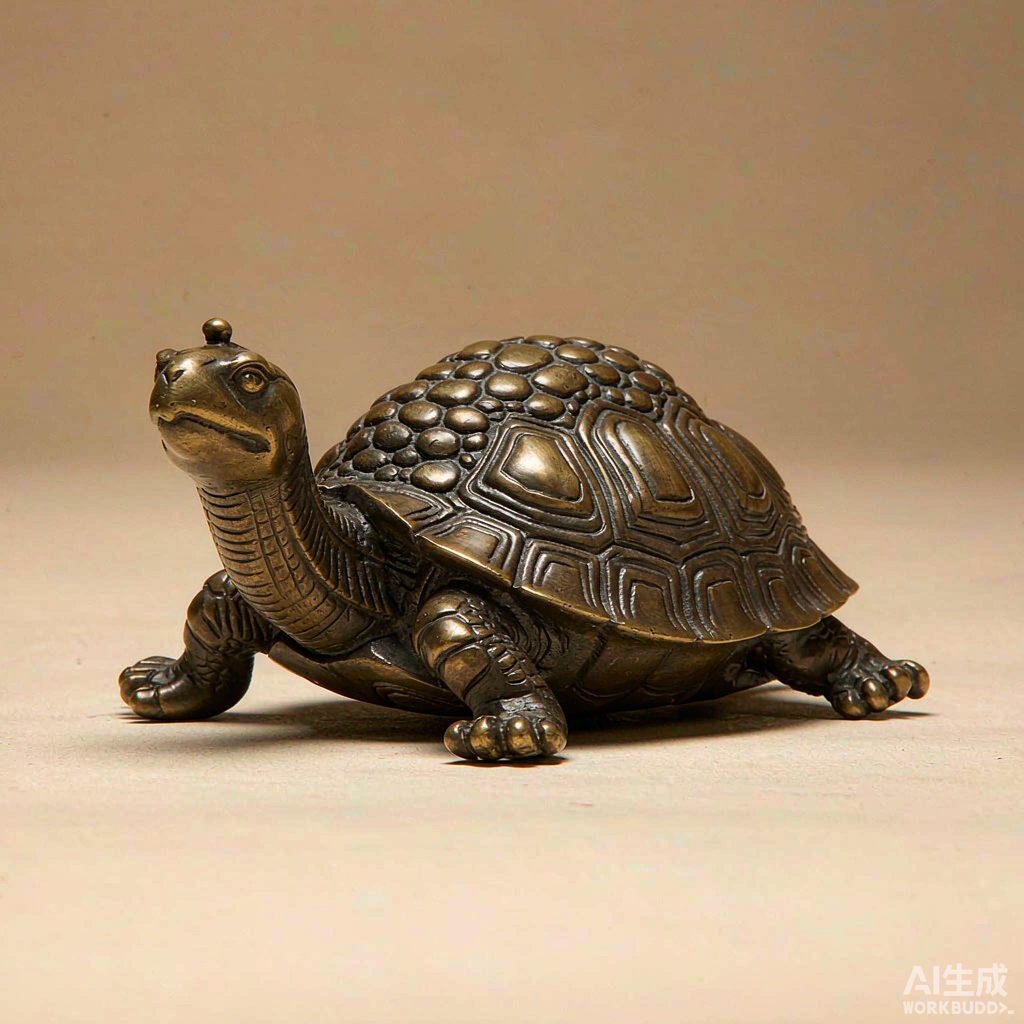 Patina Brass Turtle Figurine