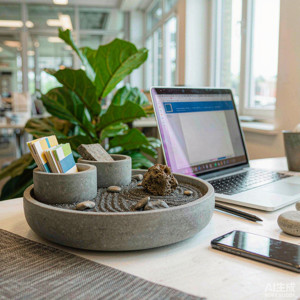 Desktop Zen Garden Set in Stone - Image 3