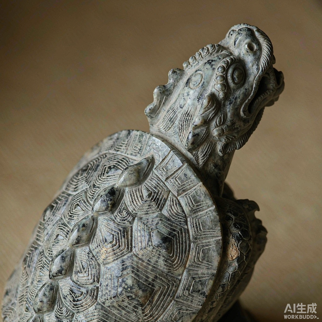 Stone Dragon Turtle Figurine - Image 2