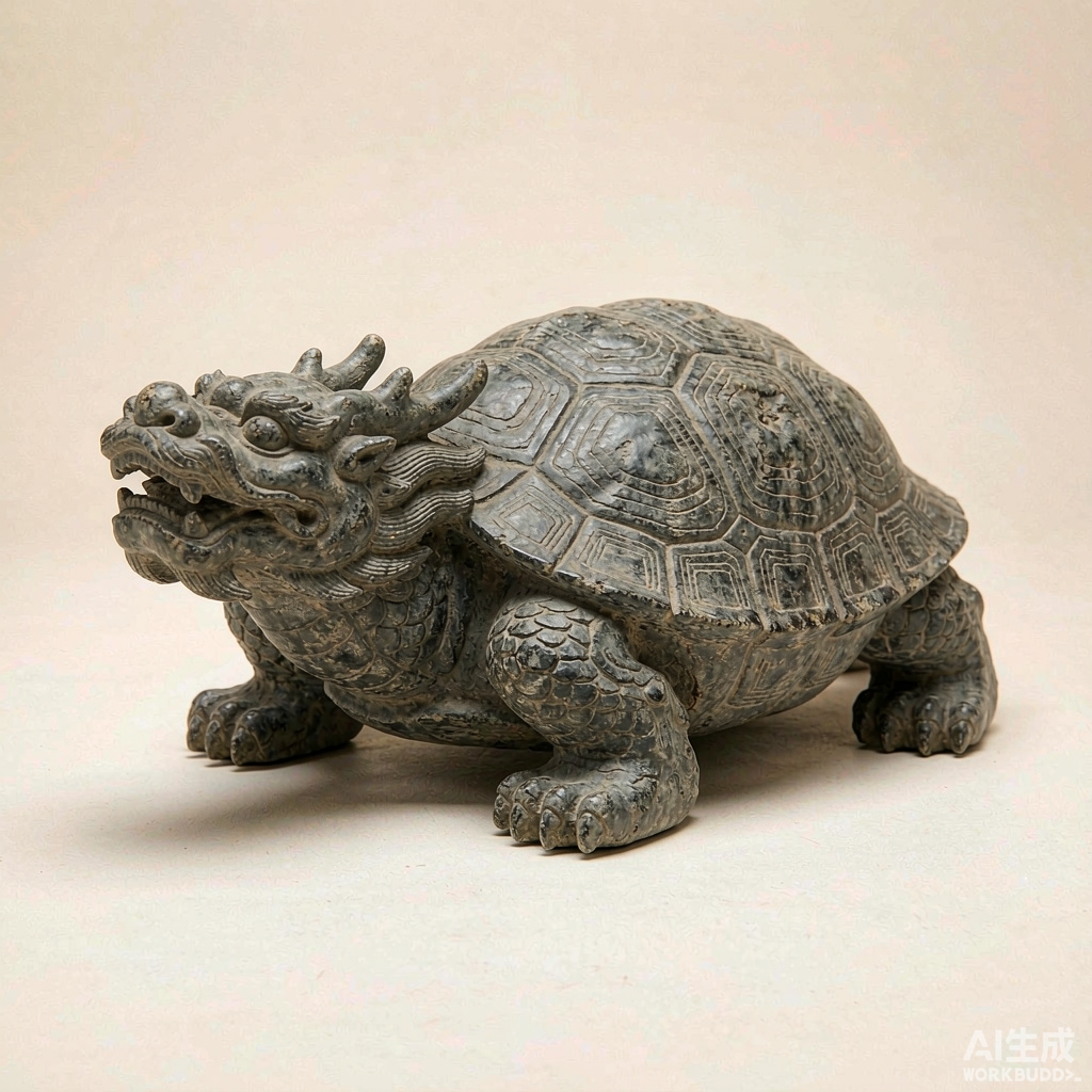 Stone Dragon Turtle Figurine