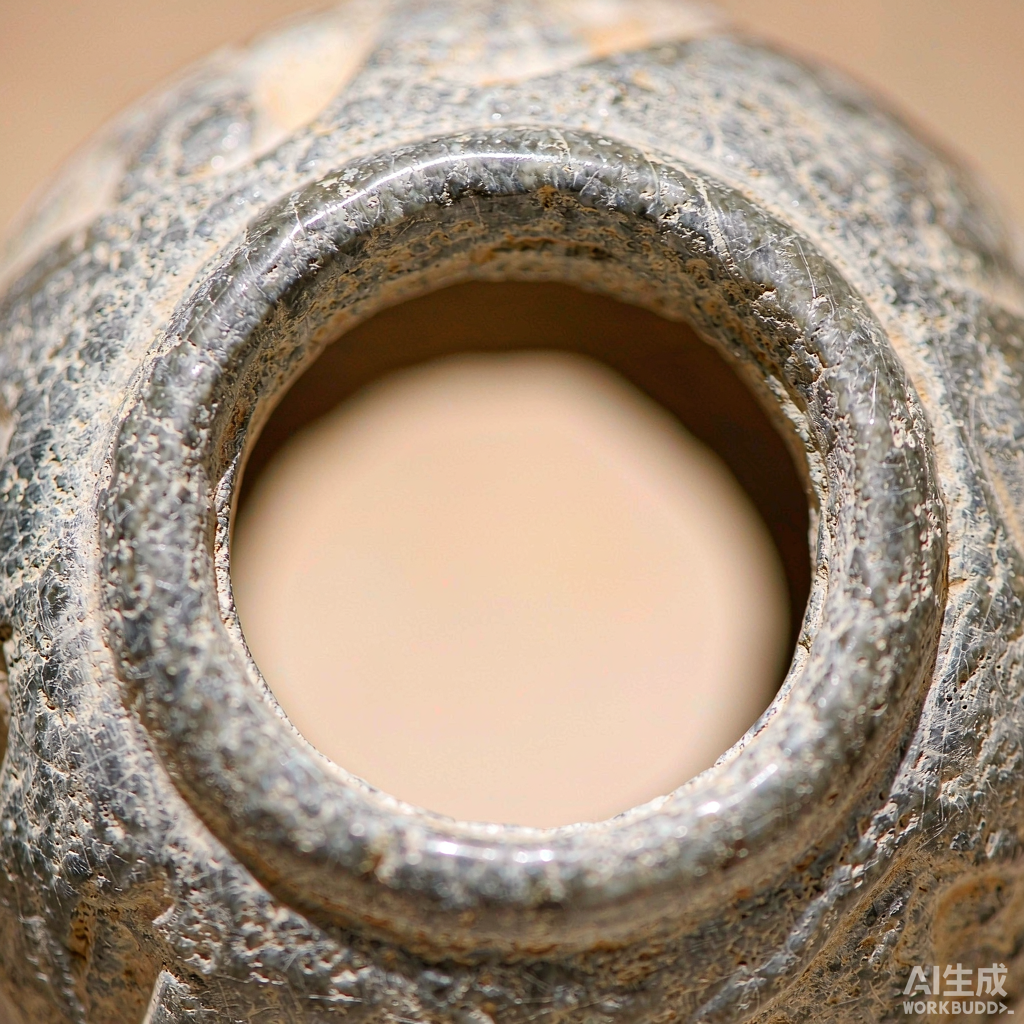 Stone Moon Gate Sphere Sculpture - Image 2