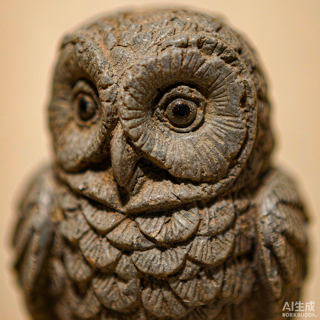Stone Owl Figurine - Image 2
