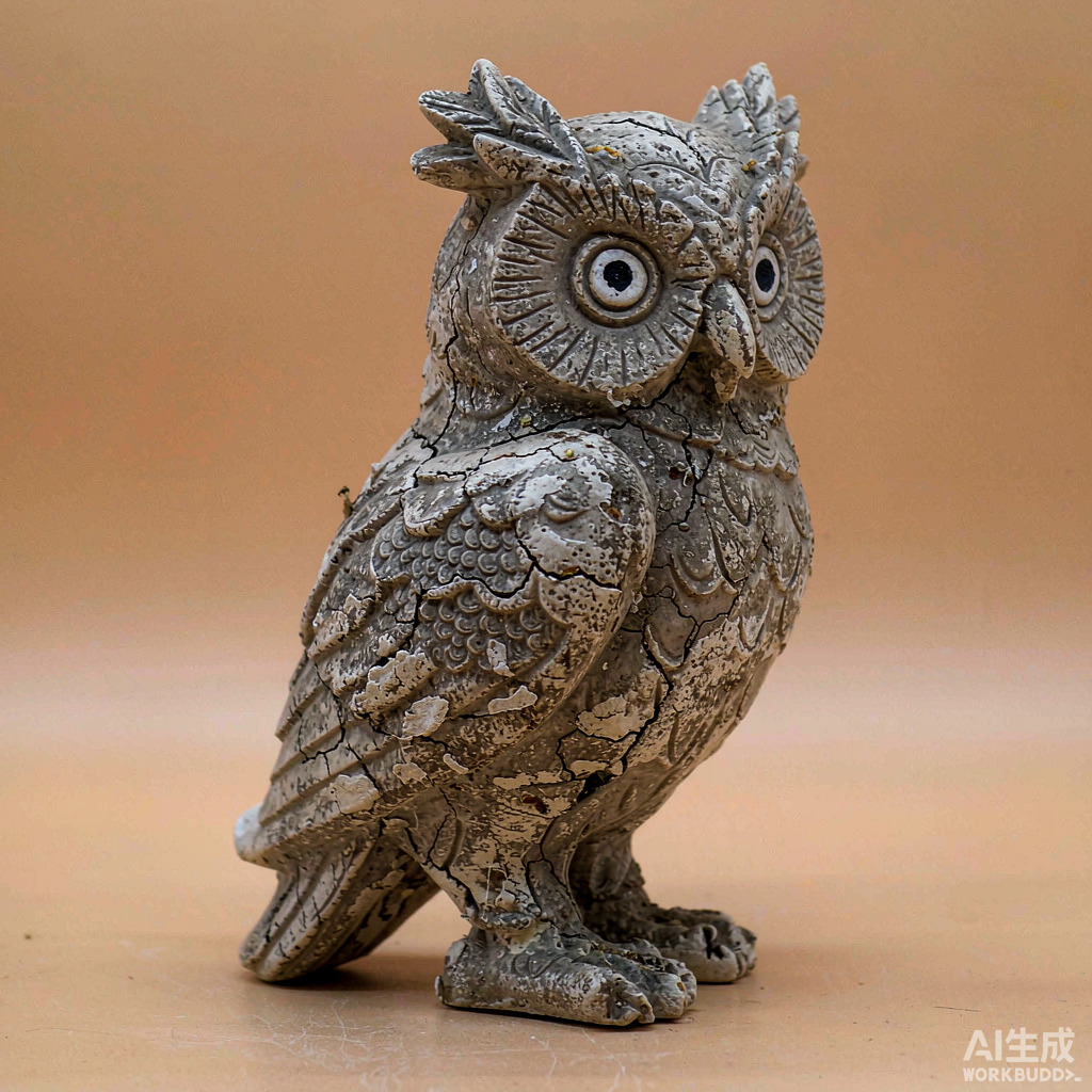 Stone Owl Figurine