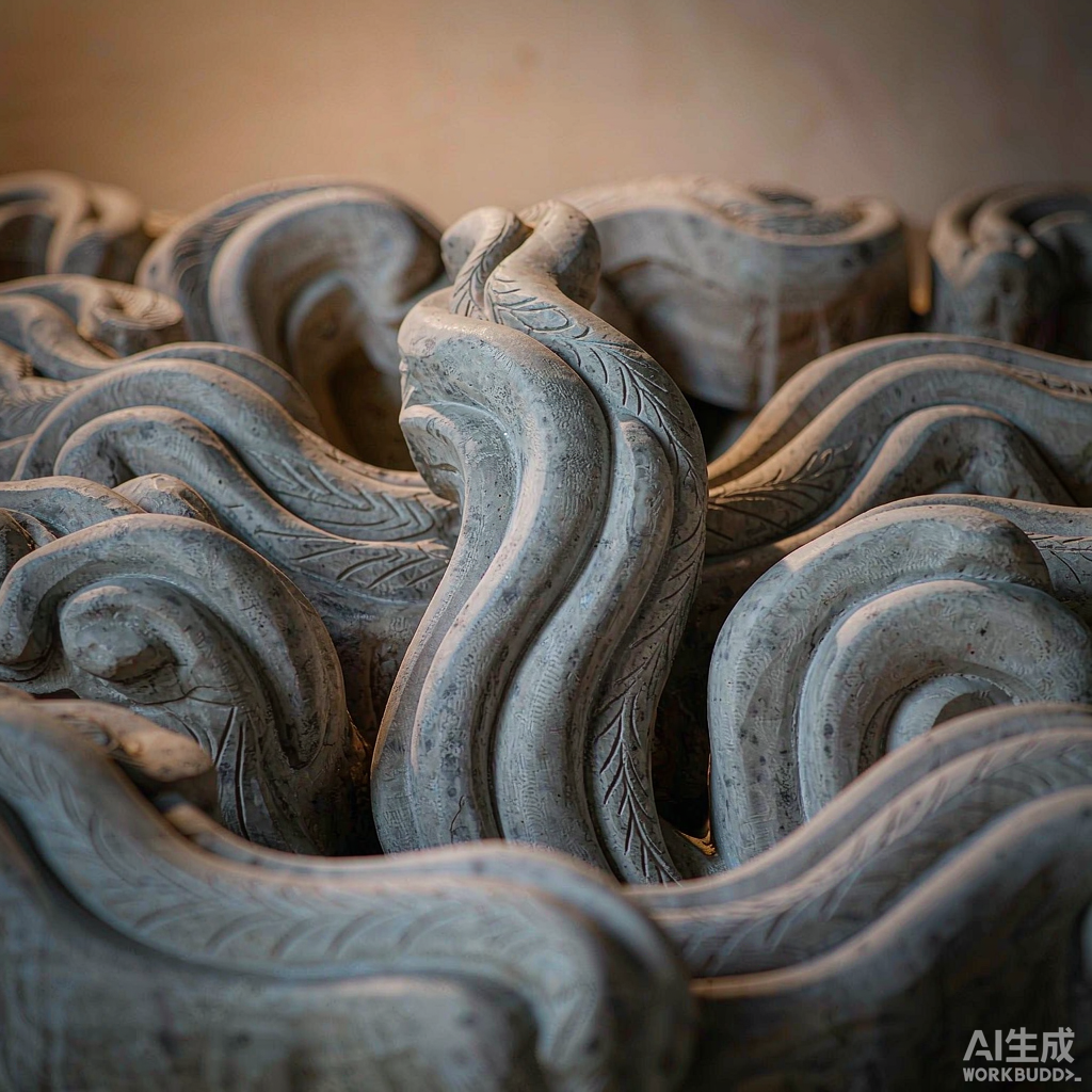 Stone Wave Carving Sculpture - Image 2