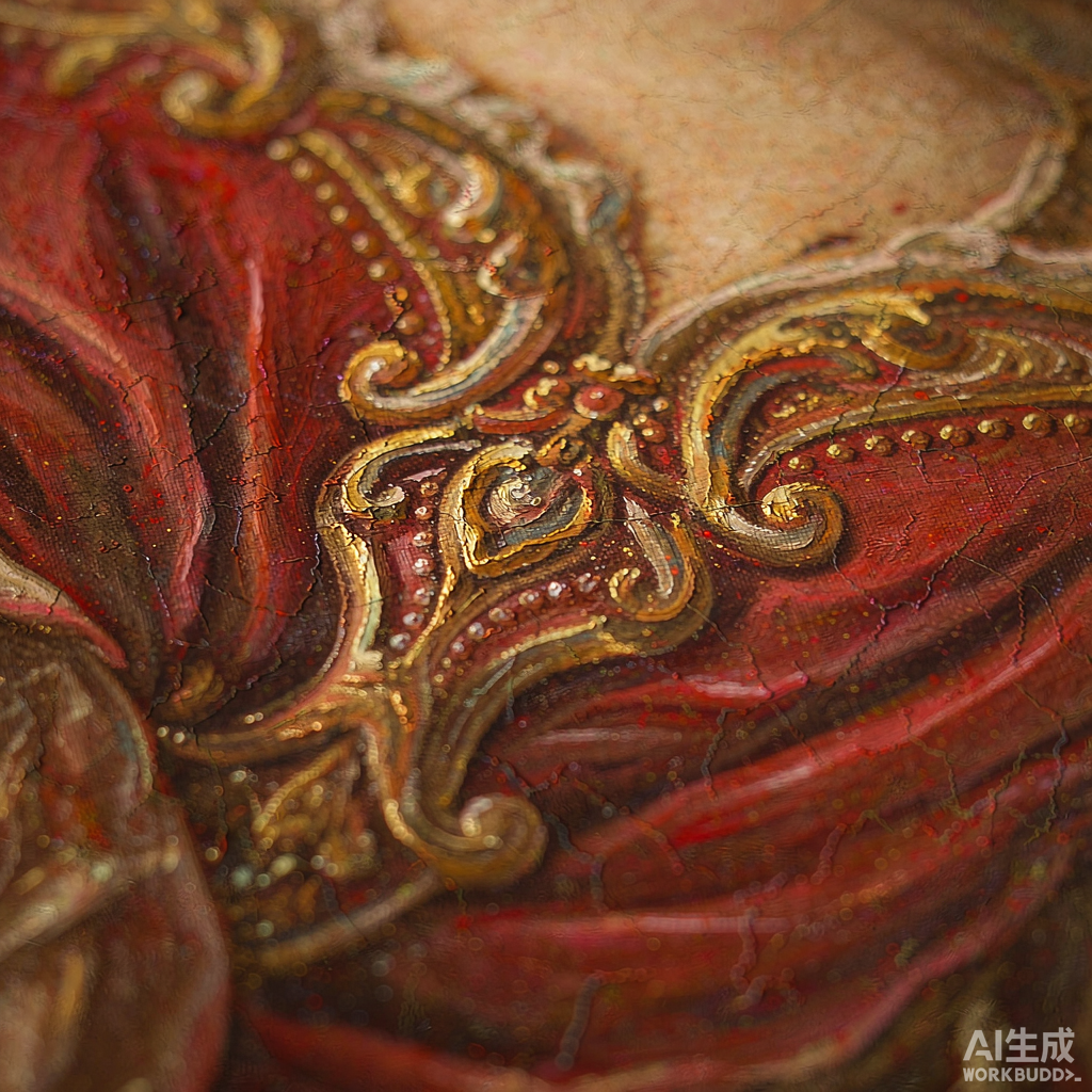 Vintage Opera Figure Canvas Painting - Image 2