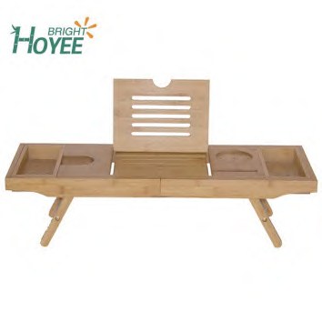 Bamboo Extendable Bathtub Caddy