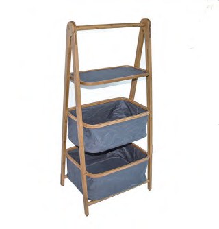 Bamboo 3-Tier Storage Trolley
