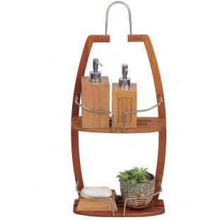 Bamboo Shower Caddy Tower
