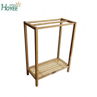 Bamboo Freestanding Towel Stand