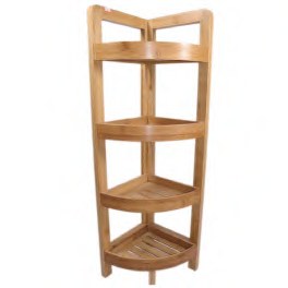 Bamboo 4-Tier Corner Shelf