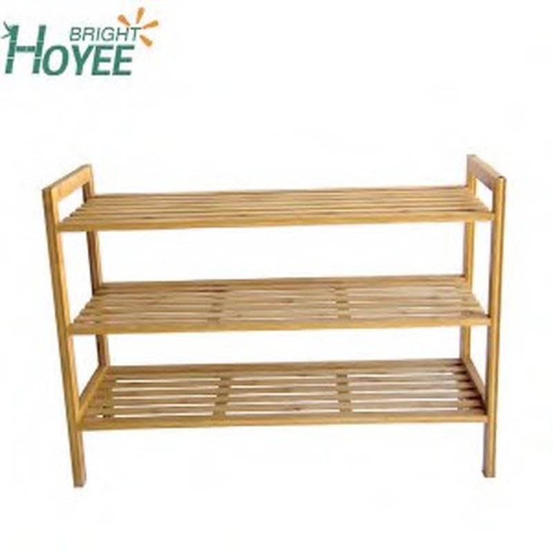 Bamboo 3-Tier Shoe Rack (Wide)