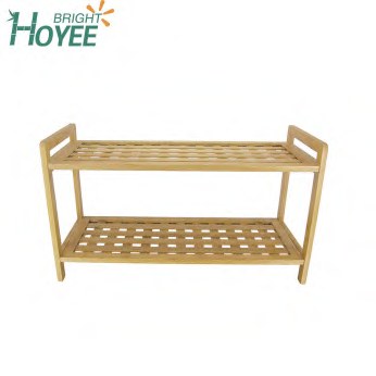 Bamboo 2-Tier Shoe Rack