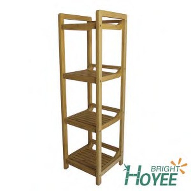 Bamboo 4-Tier Shelving Unit