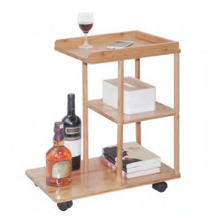 Bamboo 3-Tier Serving Cart