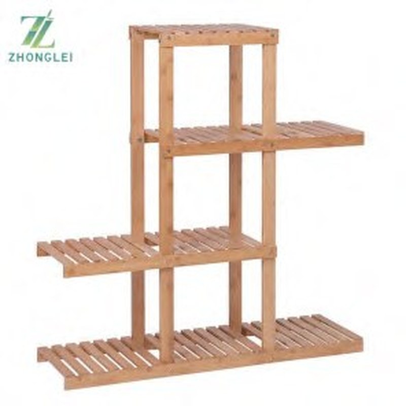 Bamboo Tiered Plant Stand