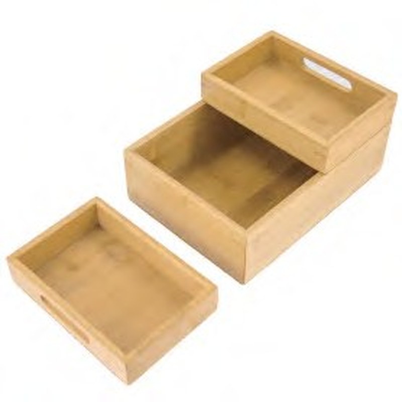 Bamboo Stackable Storage Drawers