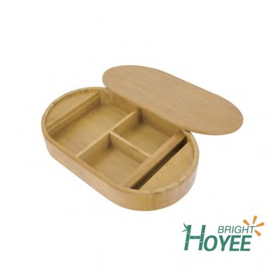 Bamboo Oval Divider Box