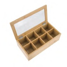 Bamboo 9-Compartment Tea Box